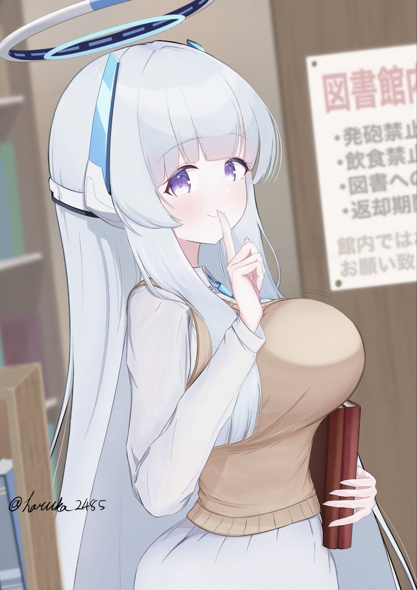 #ブルアカ  #BlueArchive 
図書委員ノア
「図書館ではお静かに♡」って言われたいなって妄想
