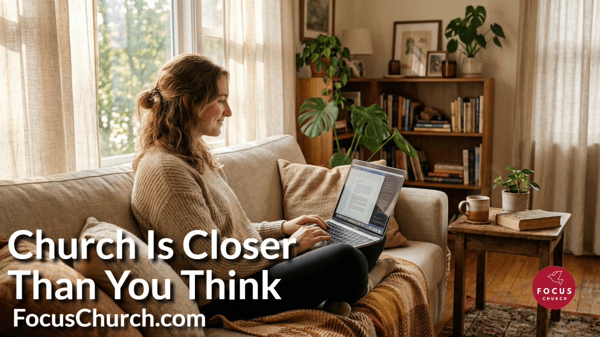 FocusChurch's tweet photo. Online church isn't low-effort faith — it's low barrier access to something real. Focus Church goes live every Sunday on Facebook. Come as you are. 
https://t.co/5eVKbZkOdH https://t.co/FrlOGgHBFn