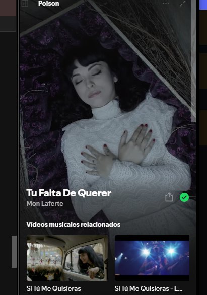 Gracias Spotify me hacía falta