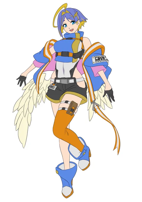 まだベタ塗りまでなんやけど #自分で生み出した一次創作オリジナルキャラを流そう