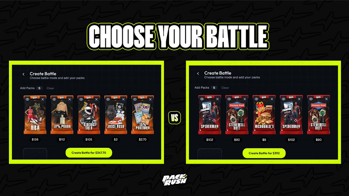 PackRush tweet media