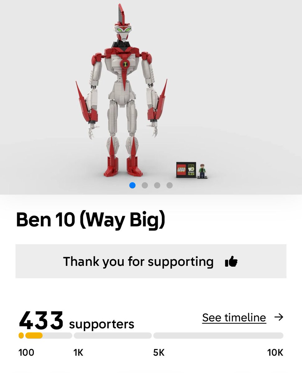 i just found this way big lego campaign! let’s work together to get more supporters for this wonderful design 🤍❤️

vote with the link below! you just need to make a lego account, it’s free to sign up! #Ben10 #ReviveBen10 #LEGO