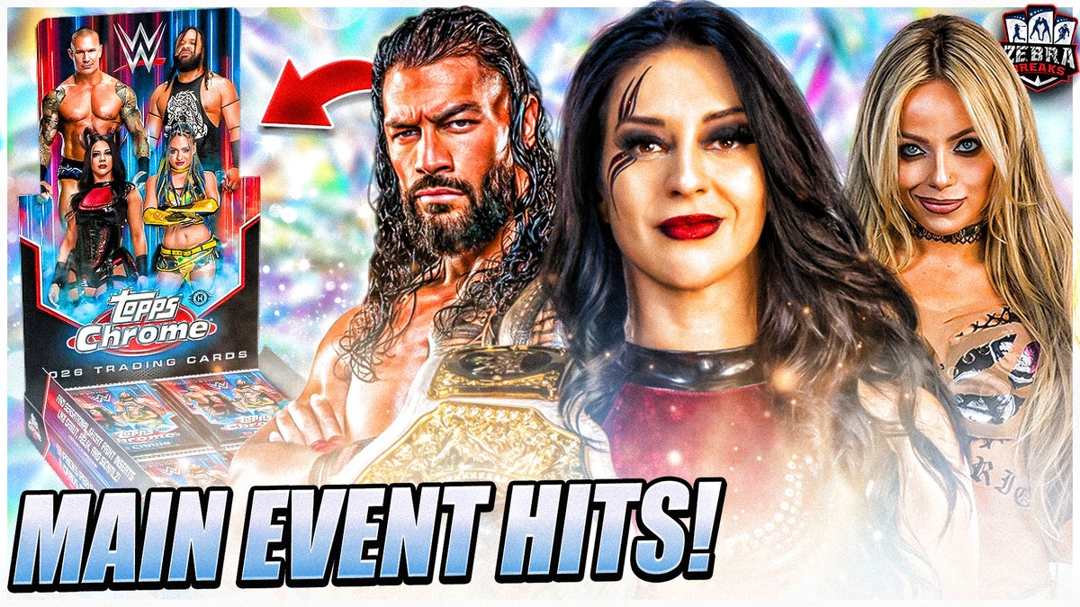 RefBrandonTolle's tweet image. We are LIVE!! The Main Event is HERE!!
2026 Topps Chrome WWE Breaks! Come Join!
(2) WrestleMania 42 T-Shirt Giveaways!
district.net/livestream/b2d…
#wwe #topps #chrome #wrestlingcards #smackdown #raw #nxt 
@midwestboxbreak @sports_district