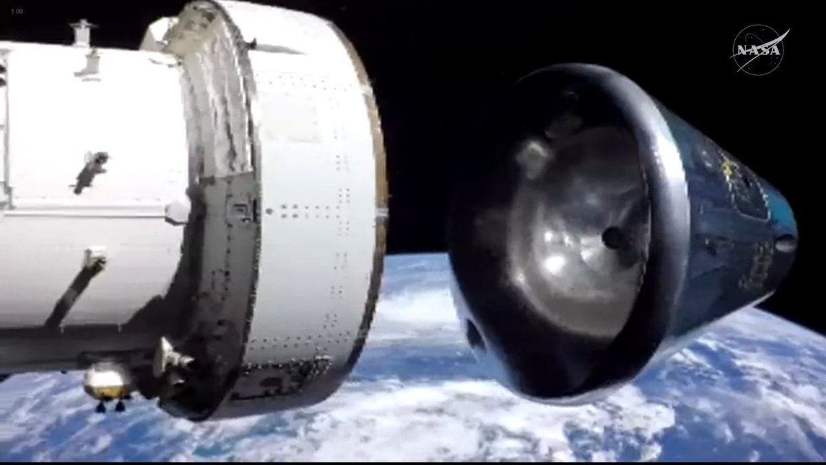 Orion has successfully separated from the service module.

Artemis II is entering one of the most critical phases of the mission.