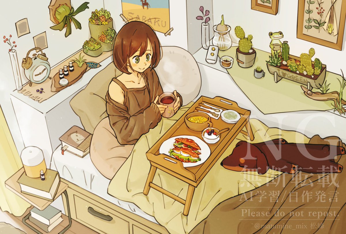 「#しっかりいい朝食の日 さあさ食べよう～朝ごはん～」|松峰￤イラストレーター お仕事募集中のイラスト