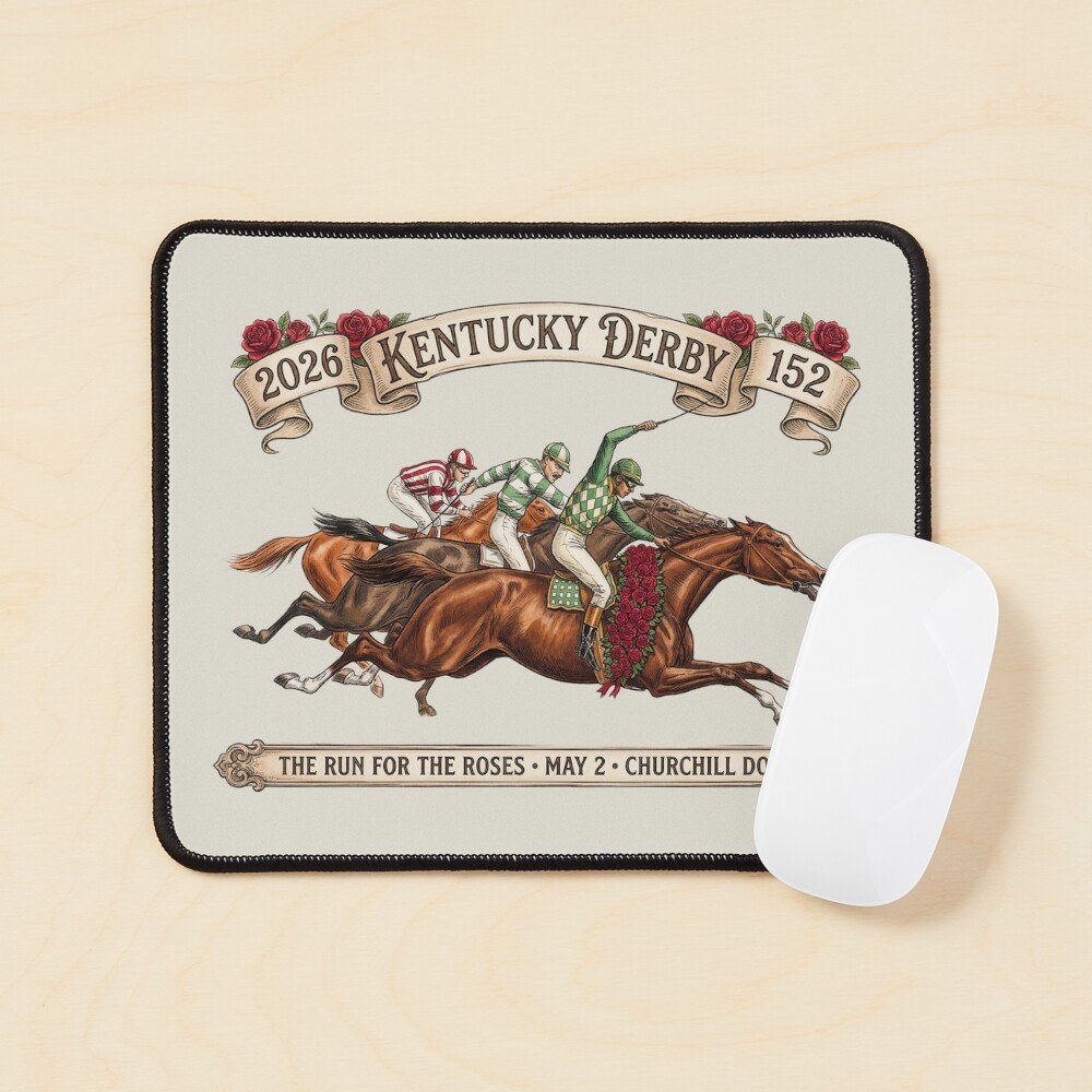 memoriesbygin's tweet image. Experience the 2026 Kentucky Derby with this vintage-inspired horse racing design, available on apparel, gifts, and more, perfect for the horse racing enthusiast. #RBandME #horseracinggifts
 redbubble.com/i/mouse-pad/20…