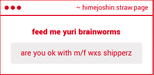 kohanepilled's tweet image. himejoshin.straw.page
ofcourse!!! im not into it enough to really be like yesss im a big fan but i do like polysho and have a handful of polysho oomfs. idrgaf much about wxs in general (outside of loving emunene a lot) so its not like polyneed where im like actively a fan LMAO