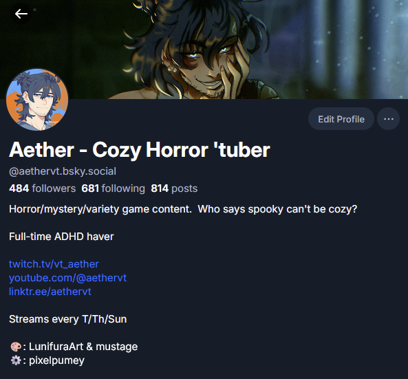 Aether - Cozy Horror 'tuber tweet media