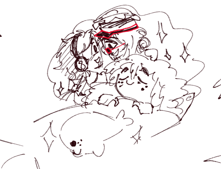 gohich_dead's tweet image. some 7n7 and dued1 sketches with their adoptive child
funfact: dued look like a seal, and Volans (kiddo) dreams of being like little seals
#dued7n7 #7n7dued #tror (?)