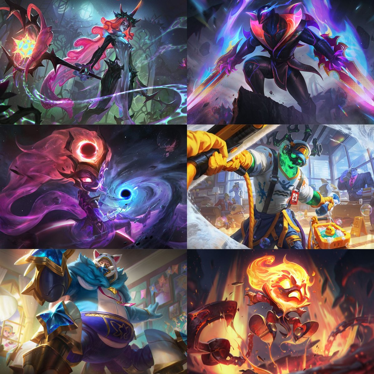 NewAzkaryan's tweet photo. Prévia para a próxima Promoção Semanal de Skins (de 13/04 até 20/04) 🛍️

• Soraka Flora Fatalis | 975 Rp
• Zoe Estrela Negra
• Thresh Tio da Limpeza
• Zed Empíreo
• Azir Sabugueiro
• Urgot Cosplay de Pijaminha Estelar
• Amumu Infernal
• Jhin Lua Sangrenta
• Corki Fliperama
• Morgana Espinhos Negros
• Pug'Maw
• Cassiopeia Presas de Jade
• Annie do Raio de Gelo
• Nami, a Sereia Boi
• Swain Águas de Sentina