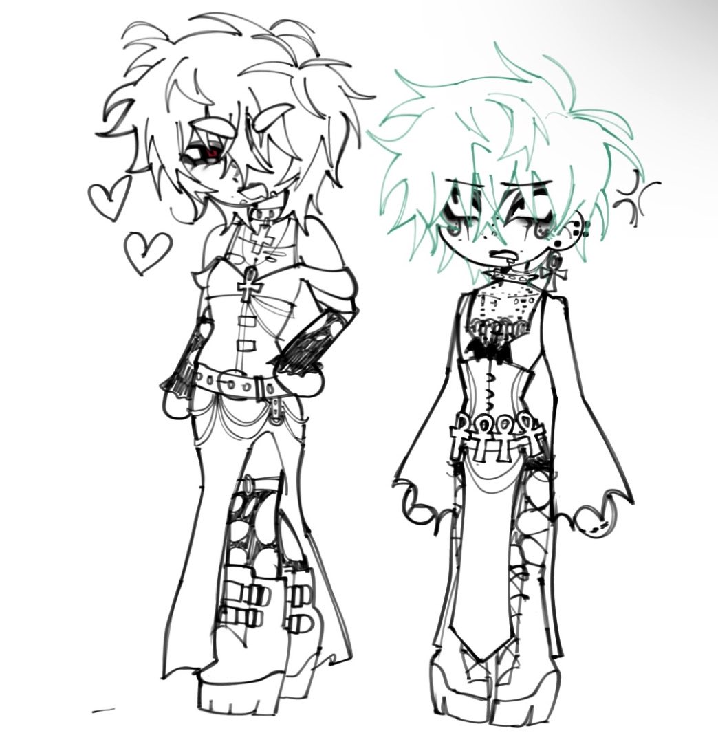 CENTURY_GHOST's tweet image. Doodle for goth ivti 🖤 #ivti #ivantill #alnst