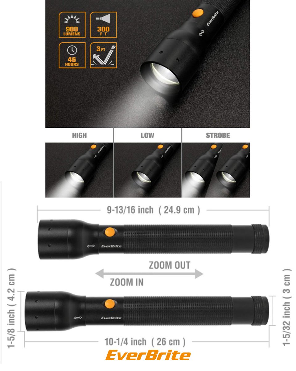 everbrite_light's tweet image. 🔦EverBrite Tactical Flashlight — your light in any situation.
✅ 900 Lumen ultra-bright
✅ Zoomable adjustable focus
✅ 3 light modes
✅ Heavy-duty aluminum
🔗 amzn.to/4sBAEZP

#EverBriteLighting #tacticalflashlight #flashlight #900lumen #batteriesincluded