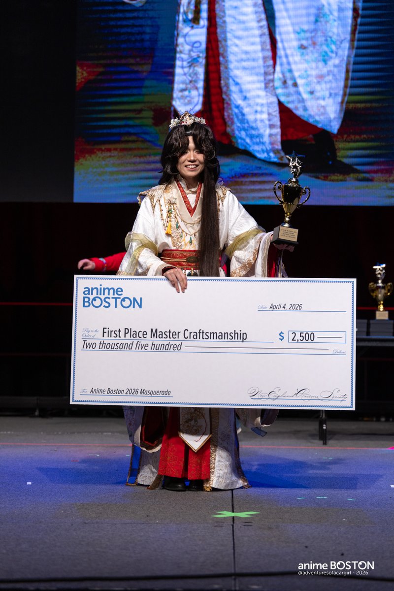 AnimeBoston's tweet image. Congratulations to the winners of Anime Boston 2026's Masquerade in the Performance and Craftsmanship categories!
See the full list of winners here.  &amp;gt;&amp;gt;
bit.ly/AB26_Masquerad…

#AnimeBoston #AnimeBoston2026 #masquerade

(3 of 3)