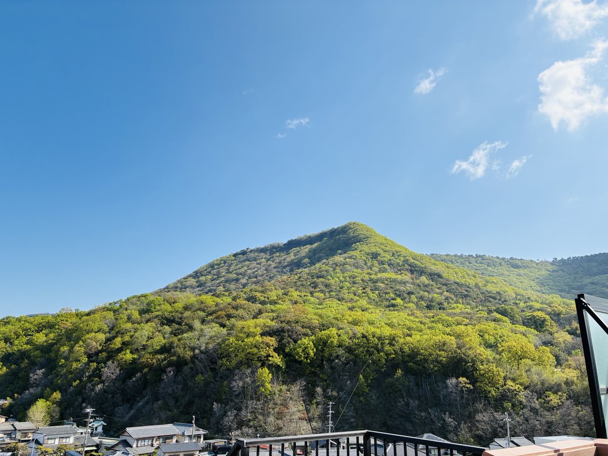 setouchiyoko's tweet photo. 山桜散り、新緑ニョキニョキ。
屋島西町より今朝の屋島。 https://t.co/yLCvzCyBXR