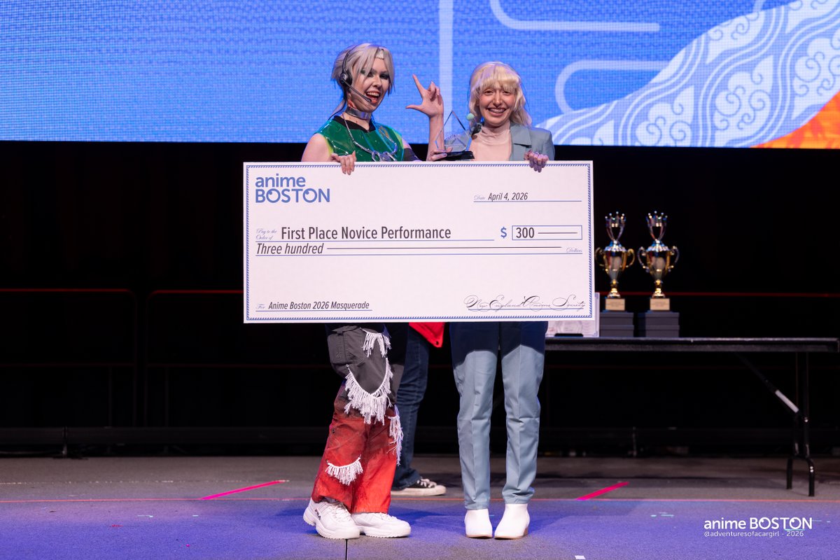 AnimeBoston's tweet image. Congratulations to the winners of Anime Boston 2026's Masquerade in the Performance and Craftsmanship categories!
See the full list of winners here.  &amp;gt;&amp;gt;
bit.ly/AB26_Masquerad…

#AnimeBoston #AnimeBoston2026 #masquerade

(2 of 3)