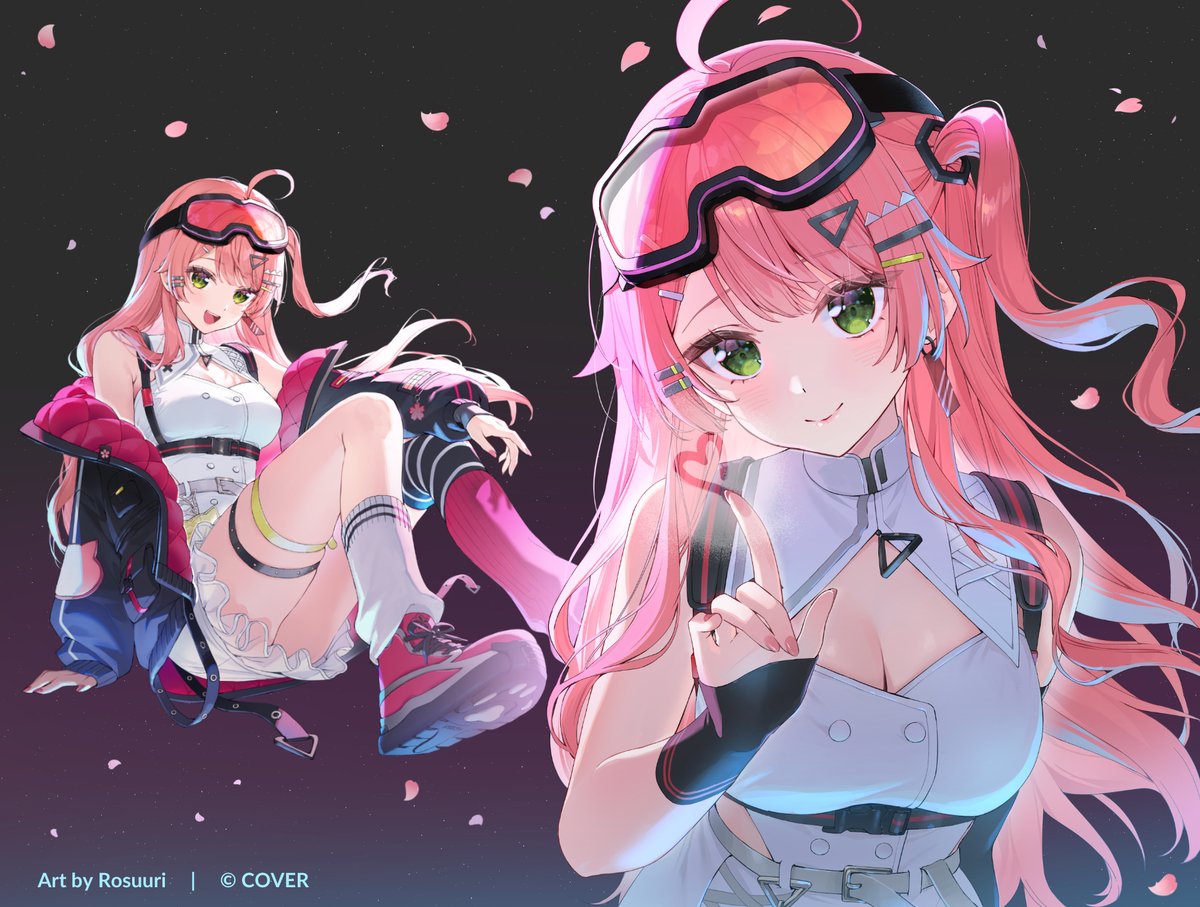 rosuuri's tweet image. さくらみこ様のPCケースのイラストを担当しました！ 
よろしくおいいたします！🌸# #miko_Art
I drew the art for Sakura Miko x HYTE PC case！