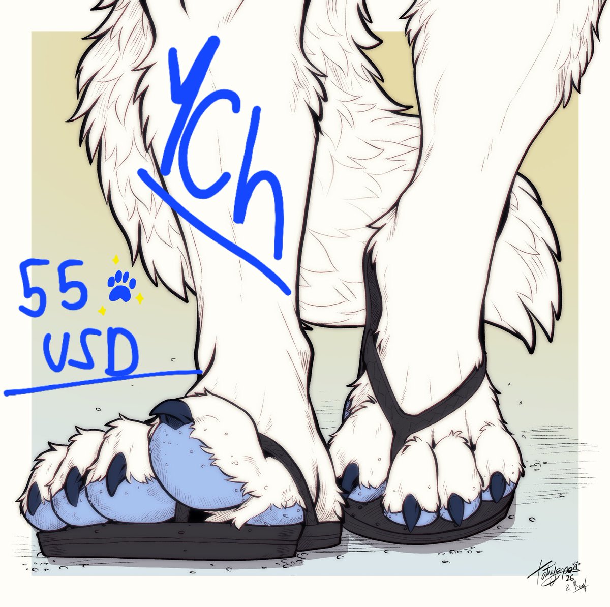 More limited slots open until Sunday ~

55 usd
70 usd with the micro fur between the toes

🎨 @/Tatujapa and I :3

Dm me to get one, finished examples below
⬇️