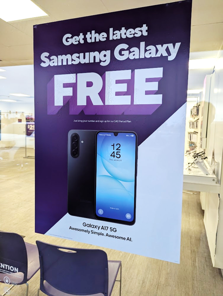 Galaxy A17 &amp; Moto G are the best-selling phones among prepaid carriers, based on interviews w/reps, as detailed in new Wave7 Research smartphone report. The iPhone 16e, the Galaxy A16, and other Moto G phones are also selling for prepaid.  Pic taken at Metro store in Colo., 3/23.