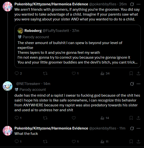 pokenbbyfiled's tweet photo. Why do you still interact with cyberspace2004? (@NETbreakerr) who groomed and had e-sex with two 13 year olds? https://t.co/XXFyA5wkw1