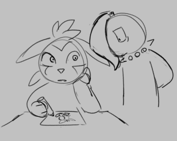 medeixeacorda's tweet image. #startersisekaiAu #doodles #chespin #chikorita #startersmovieunleashers