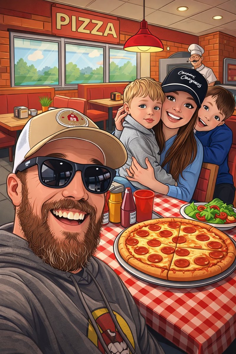 The_MatthewWebb's tweet photo. Pizza Friday is better than just about anything else. #PT6 @ForTheDadsPod https://t.co/P634HYQXQ8