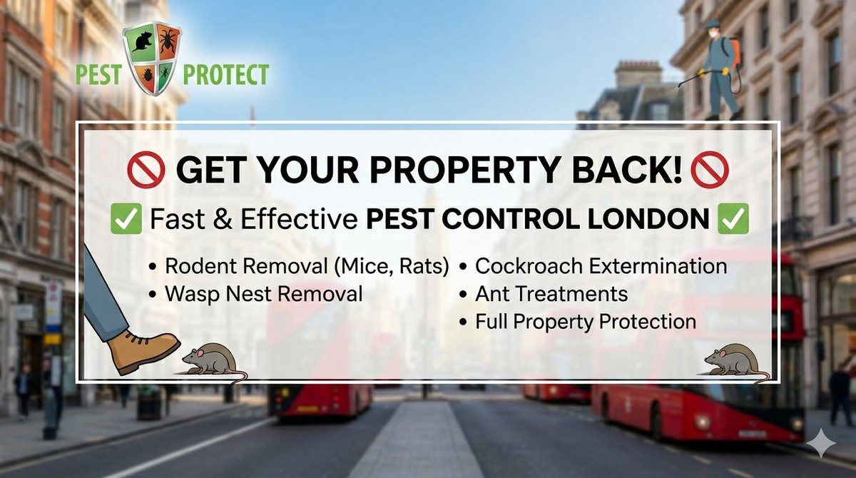 Pestprotect's tweet image. Don’t let uninvited guests take over! 🐜🚫

From rodents to insects, we provide fast and discreet Pest Control London solutions for homes &amp;amp; businesses. 🏠✨

Reclaim your property with the experts at Pest Protect.

📩 DM for a free quote! 
🌐 pest-protect.co.uk

#PestControl