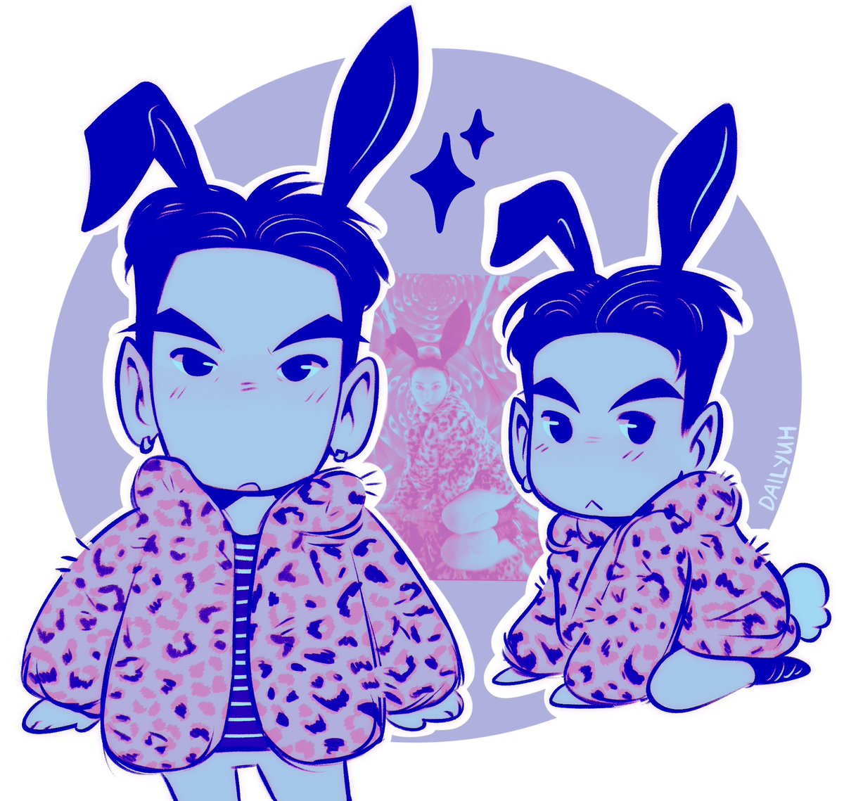 itsdailyuh's tweet image. #TTTOP #CHOISEUNGHYUN drew this while sad in class idk I liked nana’s bunny ears outfit