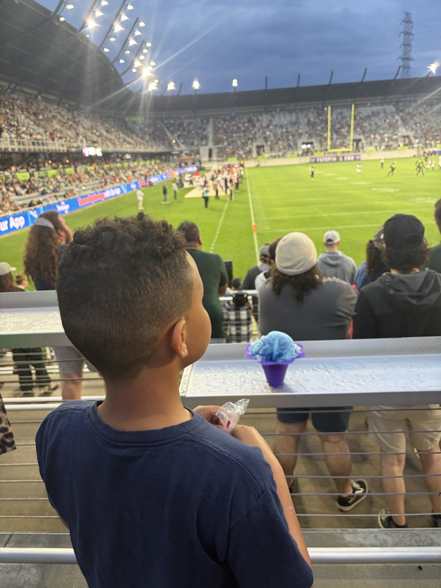 I heard it was take your nephew to spring football day today