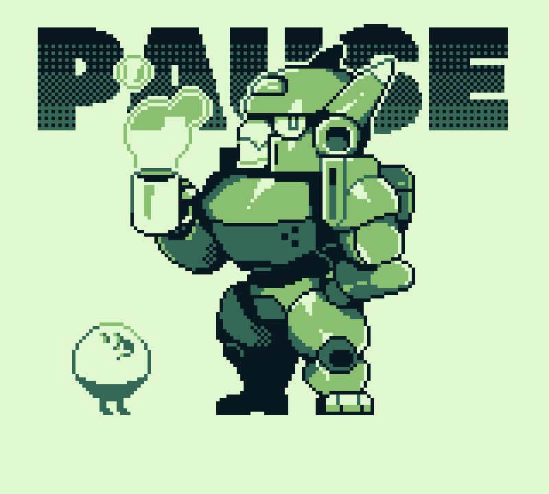 mao_DBmiyuki's tweet image. 試しにイラスト変換ではなくゼロからドット絵を描いてみたやつ
（ゲーム中でポーズ画面で使うもの）

こう言うドット絵スタイルも好き！と言う方おったらいいねとかコメントしてねである✨

#indiegame