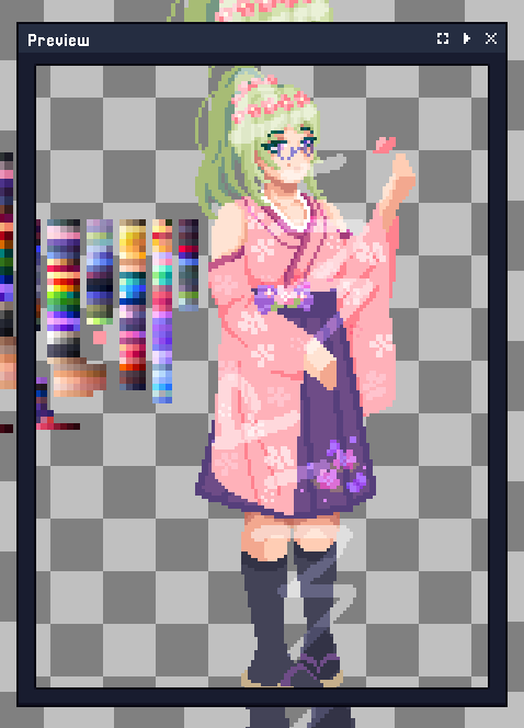 絵絹 WIP fullbody comm #pixelart #ドット絵