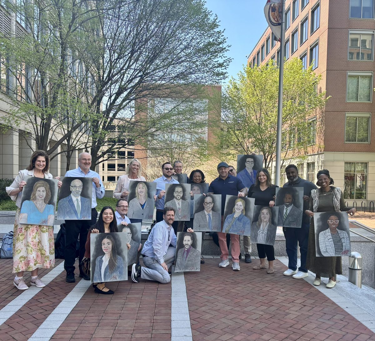 Nostalgik's tweet image. Full circle moment at the United States Patent and Trademark Office with Reggie, Tomeka &amp;amp; Joyce.

NSTI reshaped my teaching—centering invention &amp;amp; real-world problem solving.

Created portraits to mark the moment.

Next inventors are already in our classrooms.

#USPTO #STEMEd