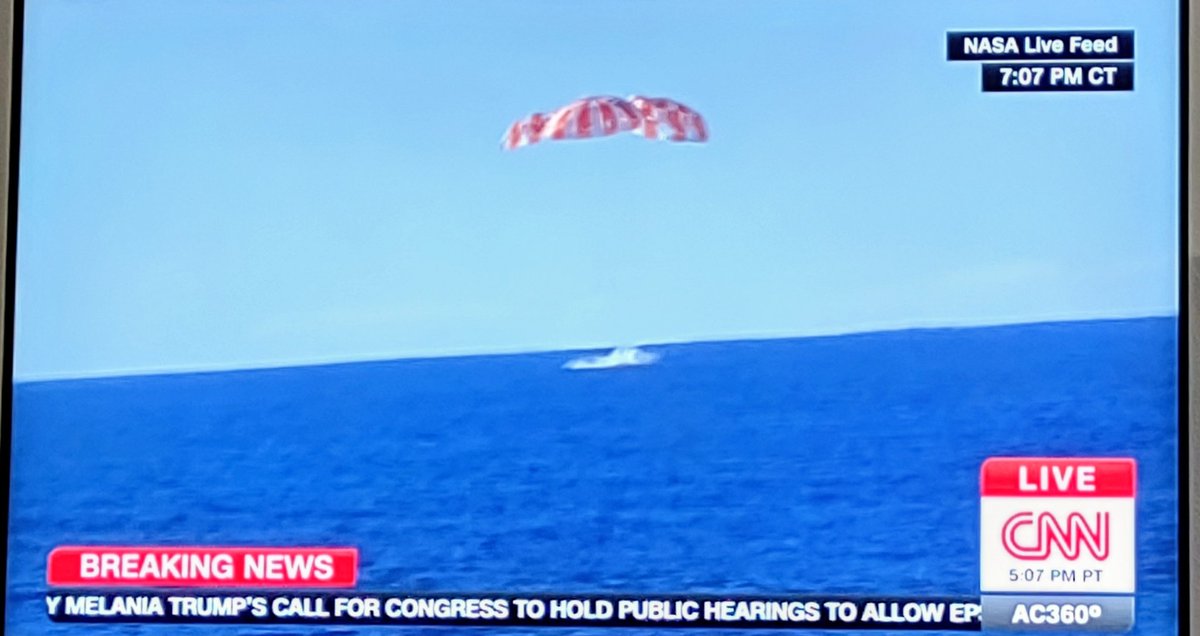 #NASA Artemis II splashes down in Pacific ocean after 9 days trip to Moon. Great American scientific achievement. <a href="/sandeeprksingh/">Sandeep Singh</a> <a href="/ShivaniGupta_5/">Shivani Gupta</a> <a href="/GayatriTAM/">Gayatri Devi</a> <a href="/AnshujoshiJnu/">AnshuJoshiJNU</a> <a href="/dineshcsharma/">Dinesh C Sharma</a>