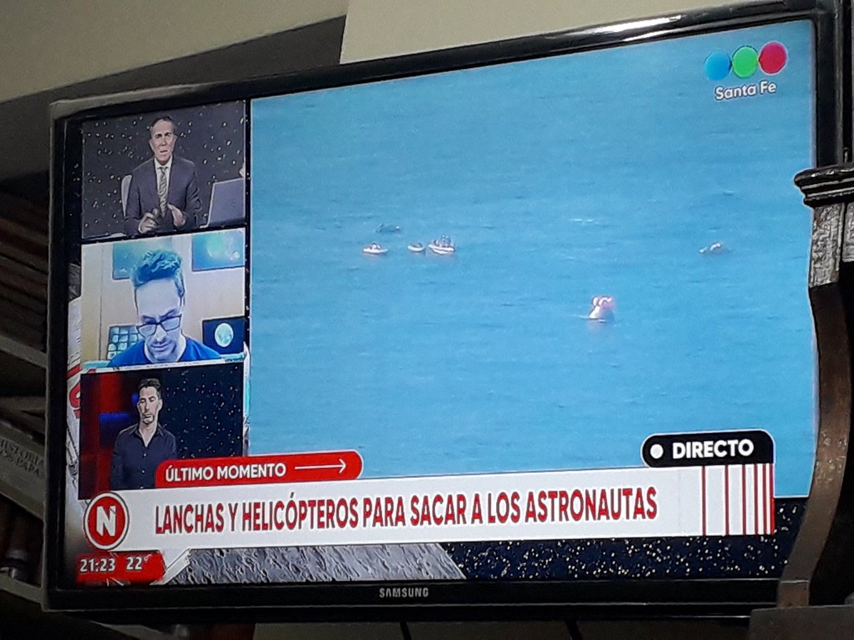 chisp7's tweet image. Bellísimo aterrizaje del #artemis2 ahora en breve abren la #capsula @NASA @telefesantafe