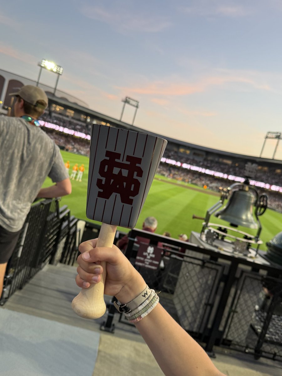 thebellsmith's tweet photo. If one stick and ball game is good, why not watch two?! Let’s go @hailstatebb!! #HailState #BeatUT #Cowbells #Bellsmith https://t.co/sKL6WGo9kT
