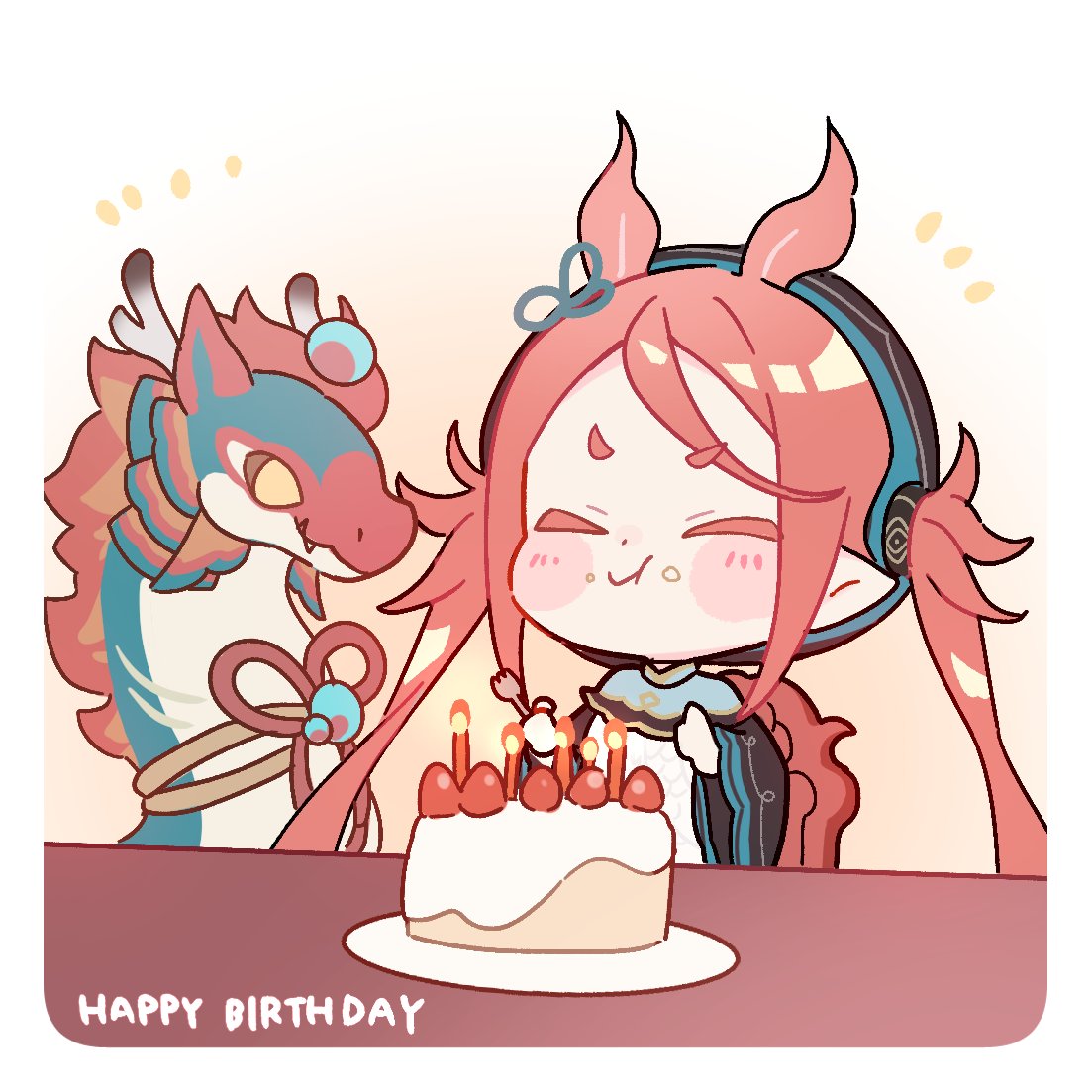 🐉🎂🕯️🎊🎉🐉

※非公式FA
#ステラソラ #StellaSora
