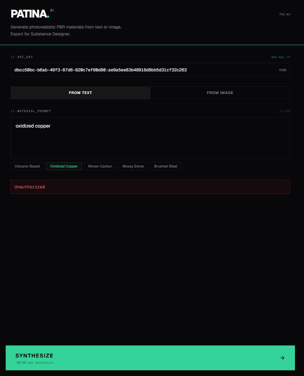 mdanuz's tweet photo. @fal App is not working even with the API key , giving Unauthorized error https://t.co/UlSYqIbaOj