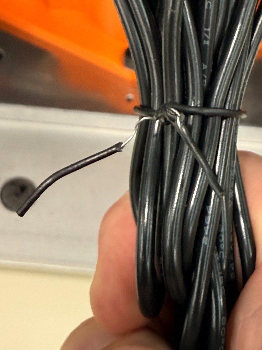 boxcardavid's tweet image. My wire supplier needs to adjust their twist tie machine