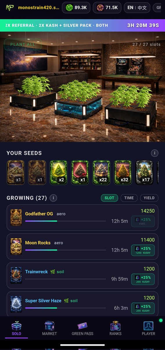 Join now <a href="/KushyProd/">KushyProd</a> with my code for free $KASH and 1 silver Seed pack.🌳

Ref: monostrain420.skr
Game: Kushyprod.com

#weed #420 #kushy #kash #solana