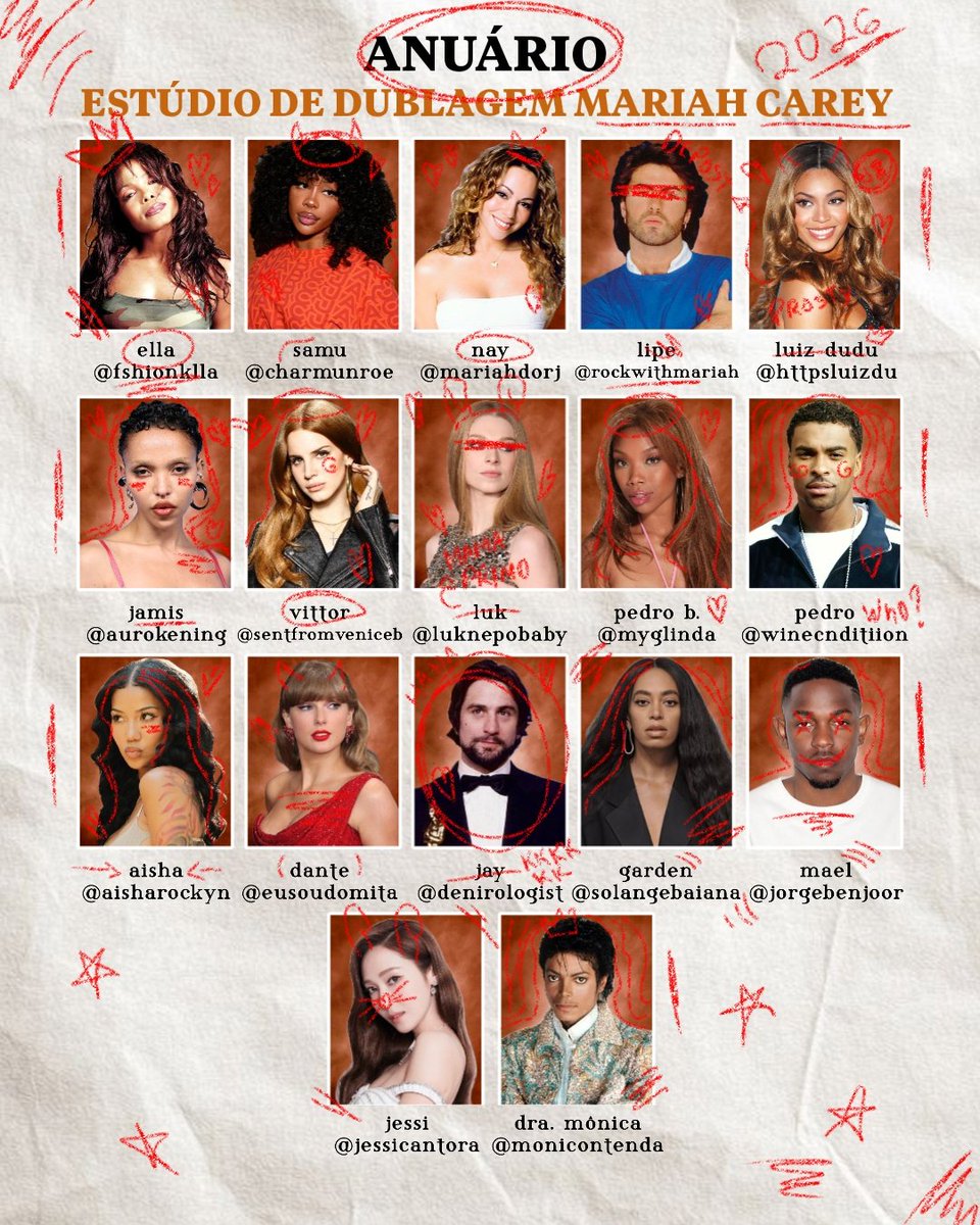 mariahdubla's tweet photo. Classe dos formandos de 2026 do Estúdio de Dublagem Mariah Carey! https://t.co/oMiUvwAWM1