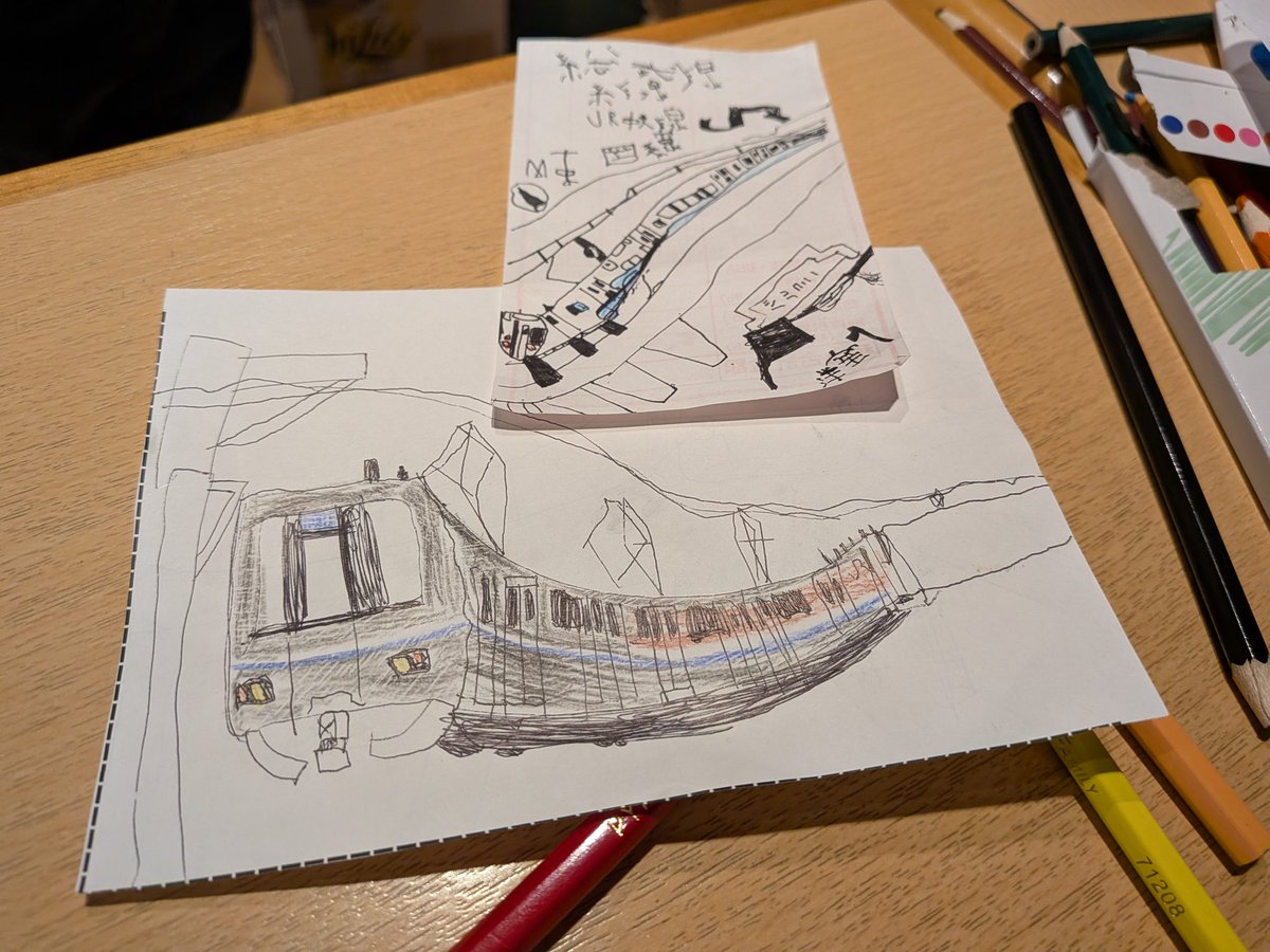 venedict1991's tweet image. おはようございます。
昨晩西荻窪のじんから2号店さん行くつもりが雨のため断念、
2ヶ月ぶりの高円寺のKITEN！さんに行き一献しました。
久々に店主のご子息の電車のイラスト描いてるのを見て、
特徴摑んでいるなぁと感心させられたひとときでした🍺
また会おうな
#若年寄見聞録 #高円寺
#KITEN #一献