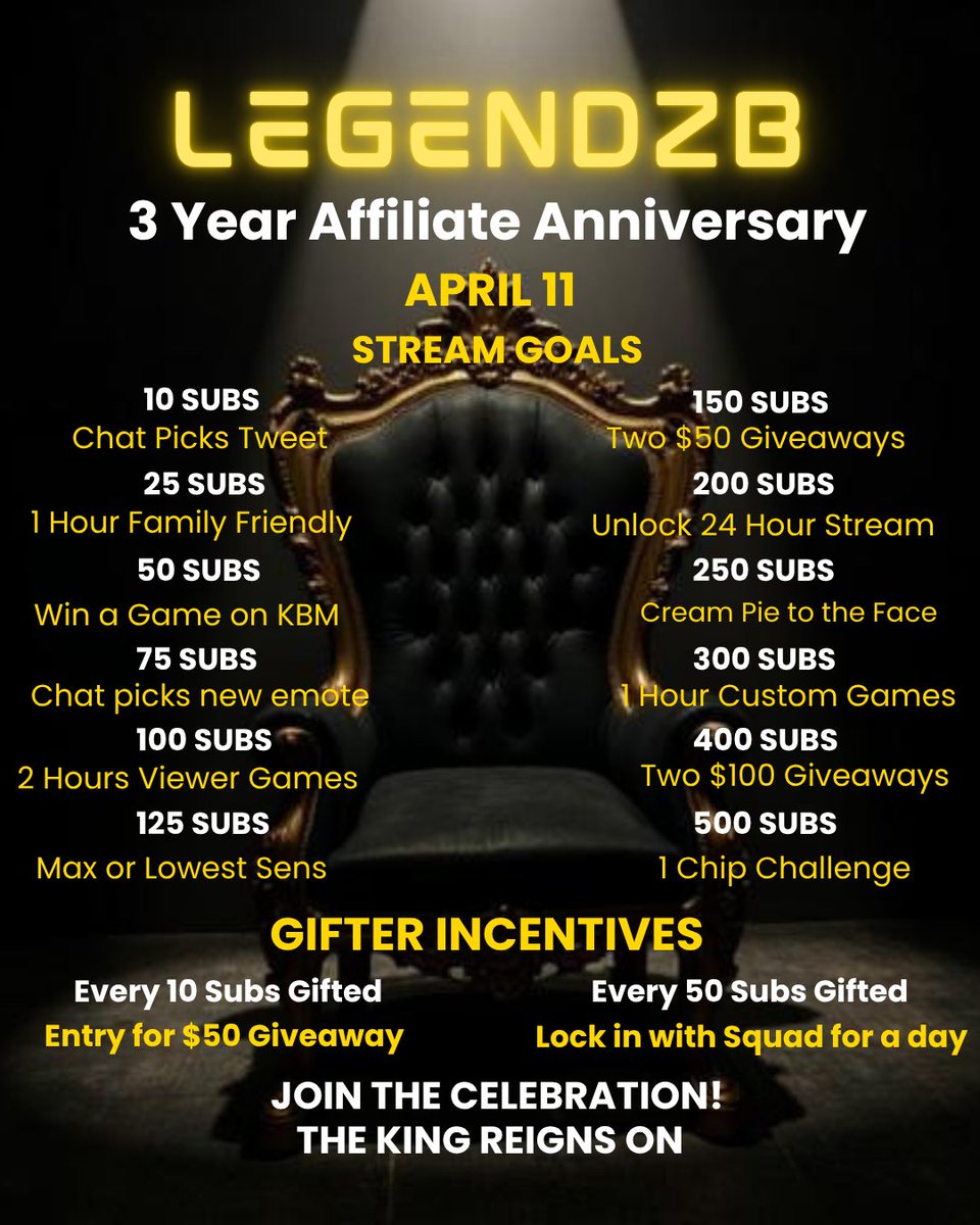LegendZB_'s tweet photo. Tomorrow!!! 3 Year Affiliate Anniversary!!!! https://t.co/1A2jKv1i9W