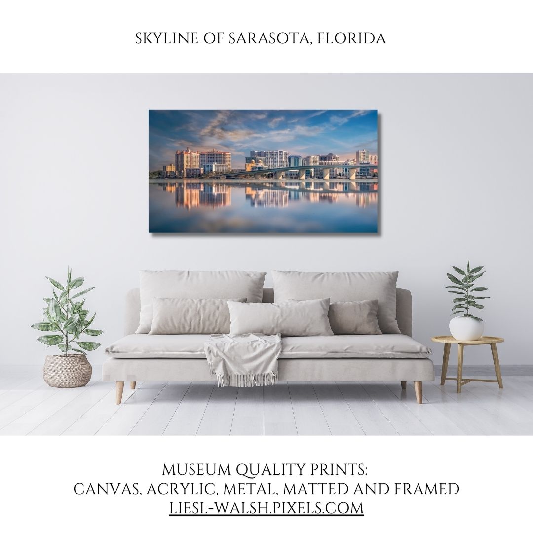 LieslWalsh's tweet photo. I sold a 12 x 6.5 luster #photopaper print of the #sarasota #skyline!
#camerasettings I used: ISO 100, F/10, 1/250 sec when the water was already completely still like glass.
https://t.co/2G604SOv6z
#srq #florida #ringlingbridge #sarasotaflorida https://t.co/7Sdb5pRP5g