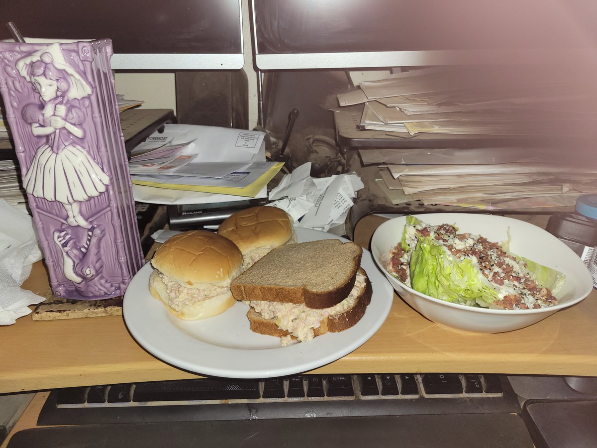 woofknight's tweet image. All set for tonight's #FFBMovieNight and the movie #House !! @faceonyourface is not only our awesome host tonight but he is our awesome artist that does our posters every week  (thank you Jake!)

Tonight's dinner is Iowa Ham Salad and a nice Haunted Bloody Mary!!

Iowa Ham Salad