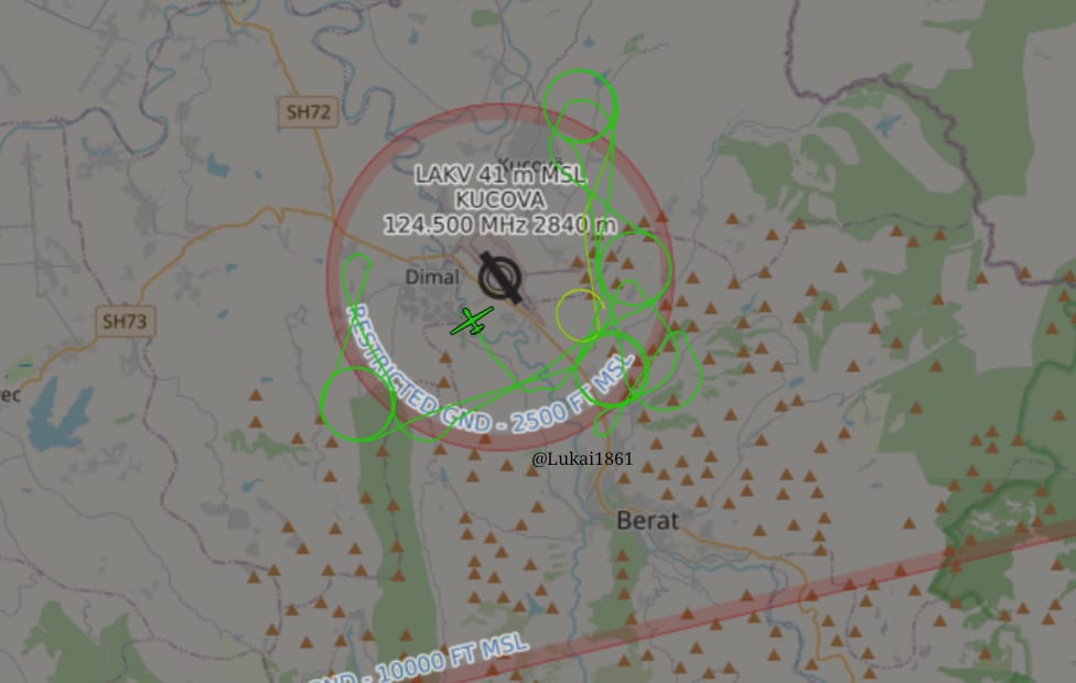 Lukai1861's tweet photo. #Albania | Yesterday morning, #T535 (Reg: n/a, Hex: 0005FC) Bayraktar TB2 🇦🇱🇹🇷 drone flew at low altitude over Kuçovë.
#T532 departed from #Kuçovë NATO Air Base and flew at low altitude over the air base, probably for military exercises.
In the past months, Dunav Intel reported Bayraktar TB2 activities over Albania, including T533 and T534, and published satellite imagery of the Ground Station Control.
#Albania #drone #Bayraktar #drones #Kuçovë #TB2 #BayraktarTB2 #NATO #Aviation #MilitaryNews #Defence #DefenceNews