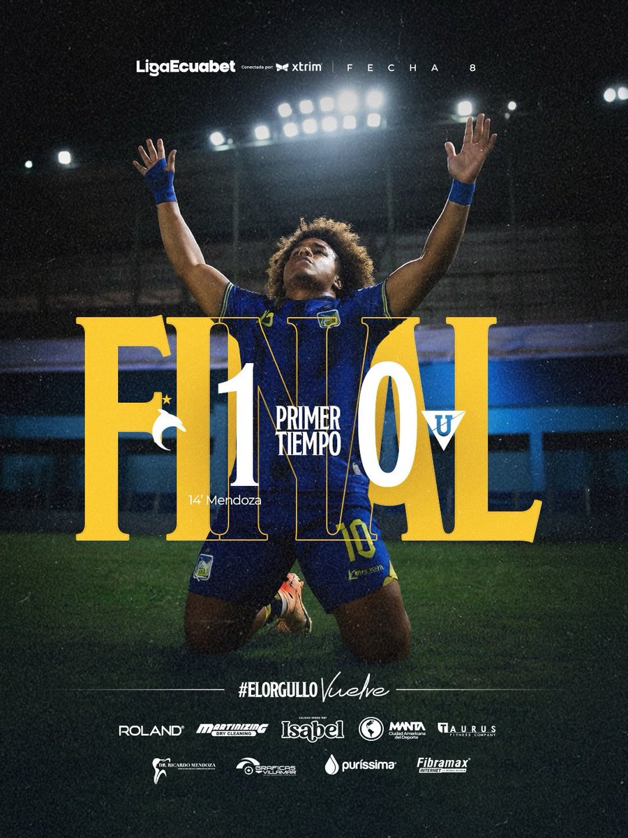 DelfinSC's tweet image. ⏰ 48’ PT ¡Final de la primera parte en el Jocay!🤜🏻🤛🏻

¡A seguir igual de fuertes, vamos equipo! 💪🏼

#DSC /1-0/ #LDU  

⚽️ 15’ Mendoza

#ElOrgulloVuelve #LigaEcuabet #MantaEsCetáceo