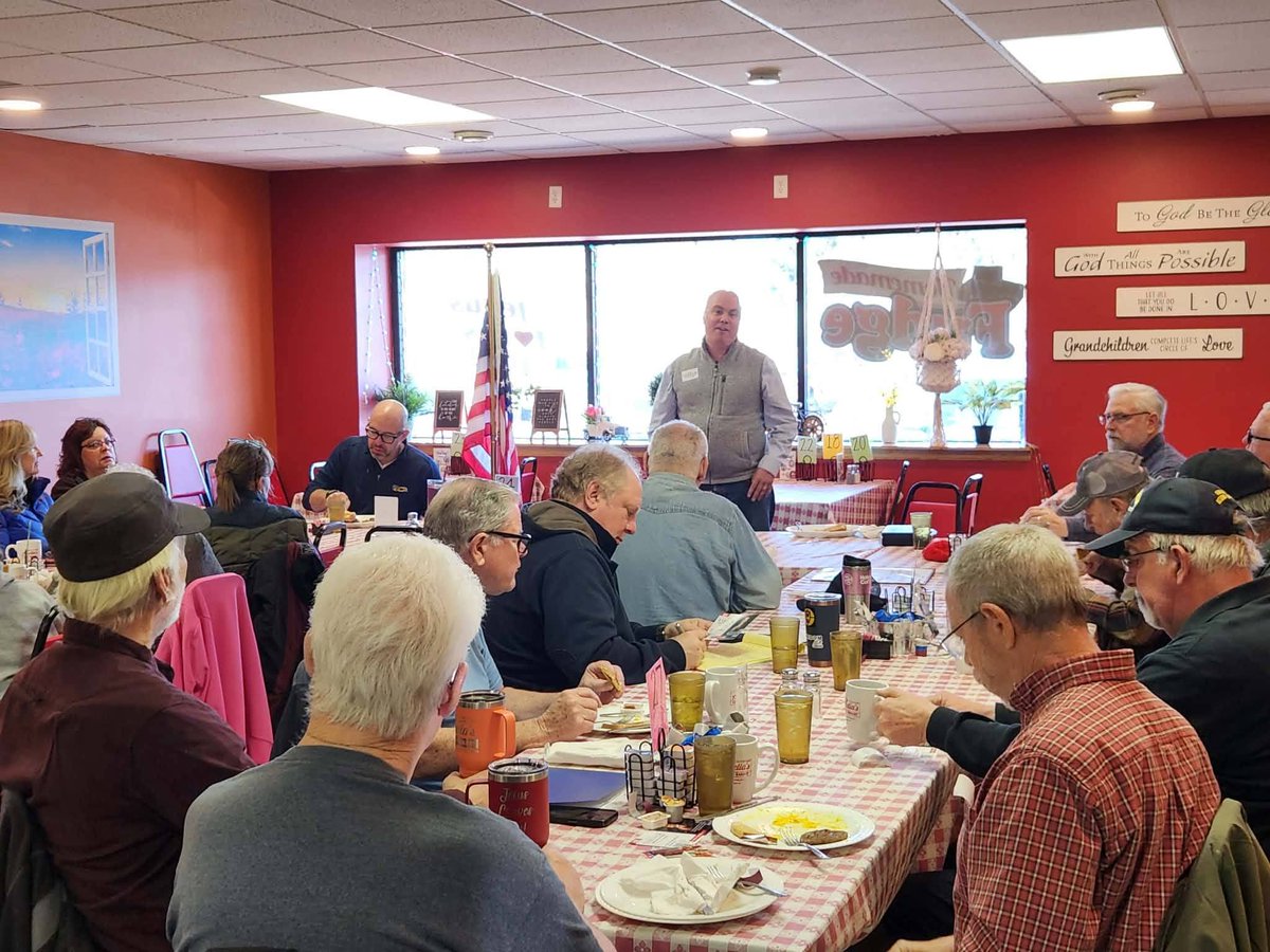DVarnam's tweet photo. As a former rural mayor, I believe it is important to travel to communities of all sizes &amp; share my vision for Wisconsin.

Friday morning, I was in beautiful Danbury in Northwest Wisconsin.

Thank you to Don McConkey and RANT (Retired Americans Networking Together) for hosting me https://t.co/S1R0iKybHL
