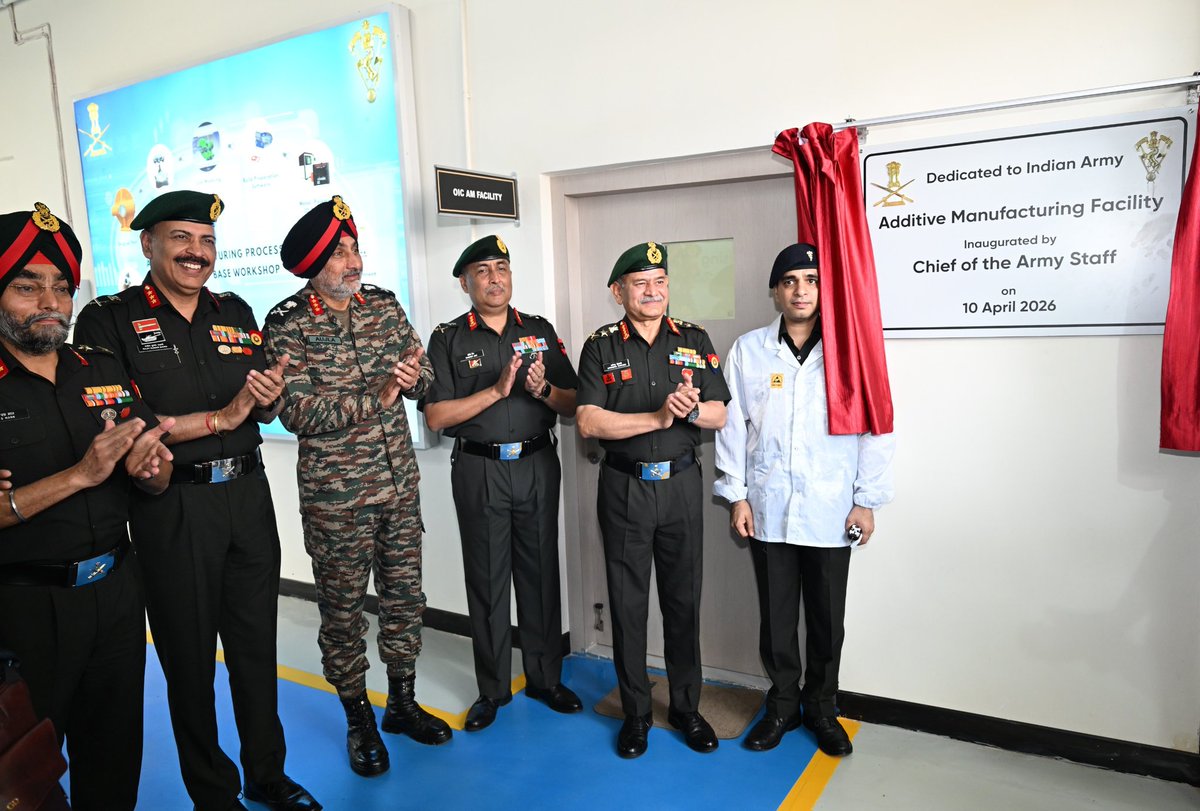 adgpi's tweet image. #GeneralUpendraDwivedi, #COAS, visited 515 Army Base Workshop and dedicated a state-of-the-art Additive Manufacturing facility to the Indian Army. Equipped with advanced 3D scanning, metal and polymer printing, post-processing and quality assurance capabilities, the facility