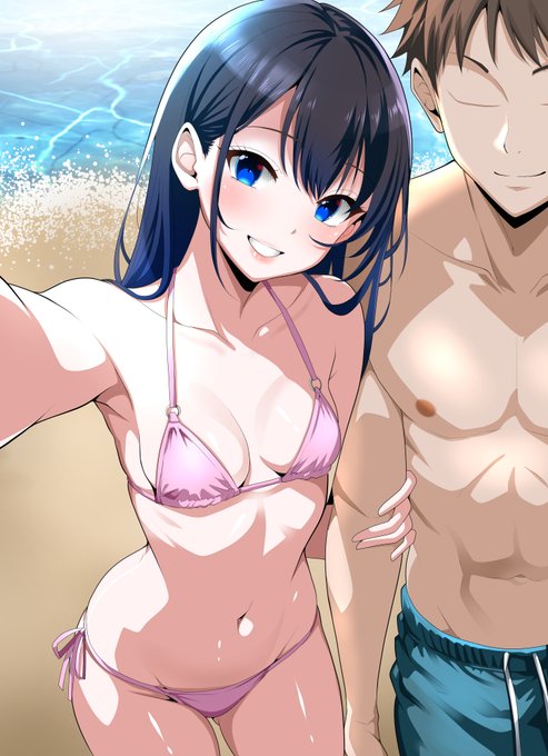 ご依頼作品を納品しましたので公開します💙
#Skebリクエスト募集中
かわいい女の子ちゃん、彼氏と海水浴デート(Bカップ)

夏日な今日に良いのを公開できたなぁ☀ 