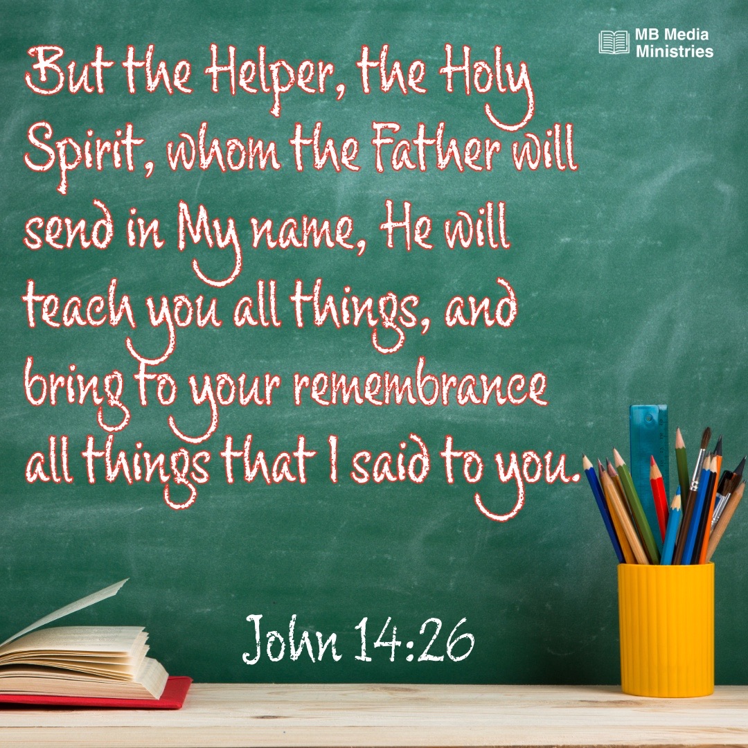 tweets_mb's tweet image. The Holy Spirit is our teacher. How wonderful it is to spend time with Him each day so he can impart revelation of Jesus to us, as we study the Word of God. Remember, Jesus is the Word made flesh. (Jn 1:14)

#HolySpirit #Teacher #Jesus #WordOfGod
