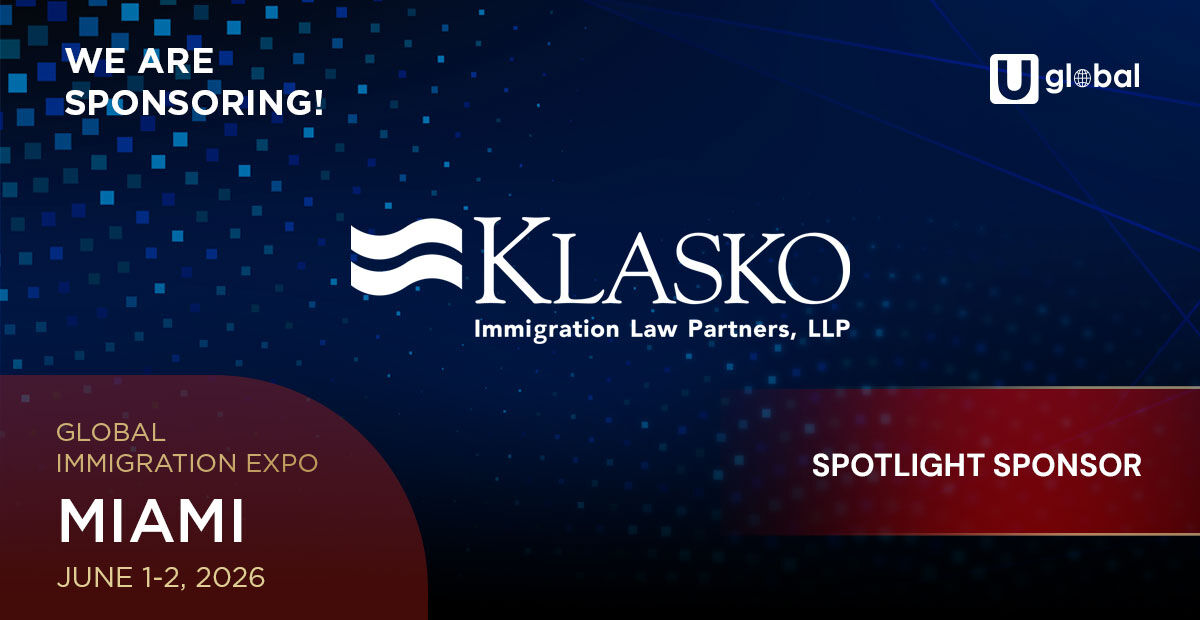 UglobalOfficial's tweet image. We are proud to announce Klasko Immigration Law Partners as a Spotlight sponsor of our Global Immigration Expo in Miami on June 1-2, 2026.

Book your tickets now: eventbrite.com/e/2026-eb-5-gl…

#eb5 #eb5visa #eb5program #eb5investors #invest #resident #usa #visa #usimmigration #miami